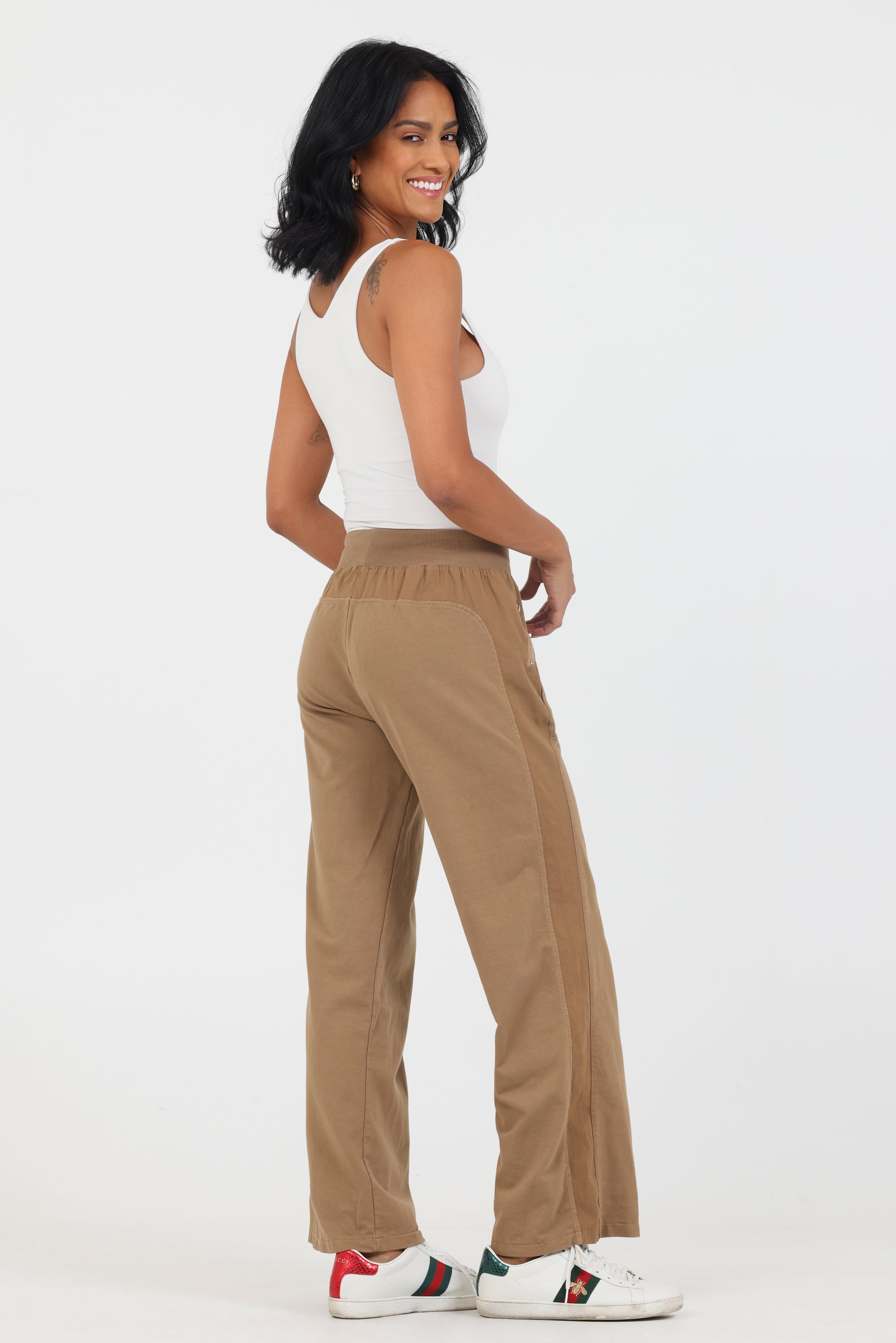 Ultimate Wide Leg Joggers - Caramel