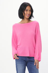 Soft Knit Rib Batwing Sweater