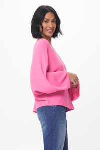 Soft Knit Rib Batwing Sweater