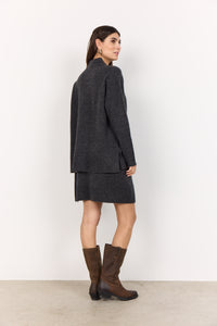 Funnel Neck Long Line Knitted Jumper
