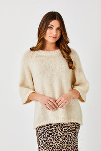 3/4 Sleeve Soft Knit Sweater
