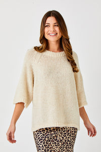 3/4 Sleeve Soft Knit Sweater