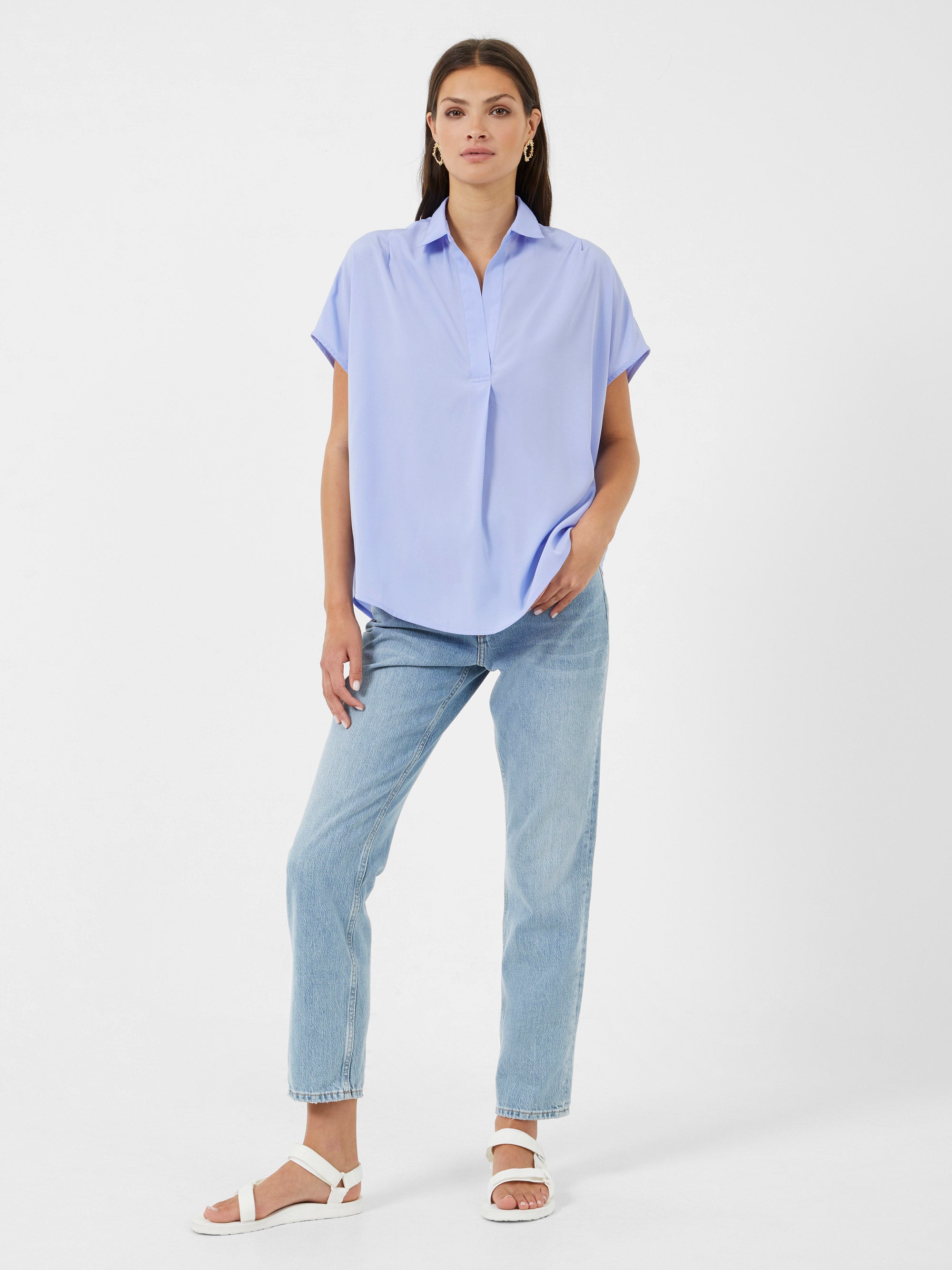 Crepe Light Popover Shirt