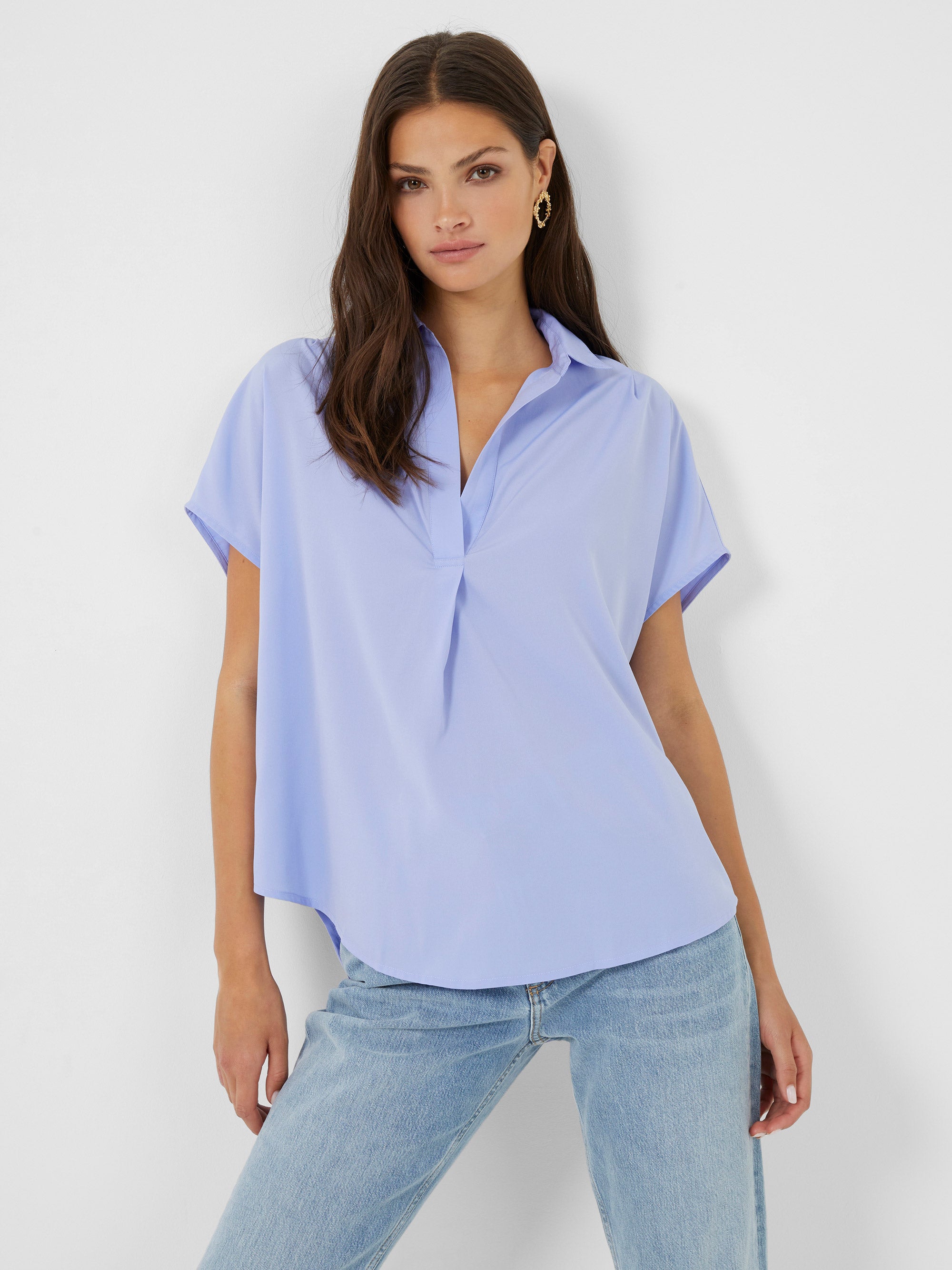 Crepe Light Popover Shirt