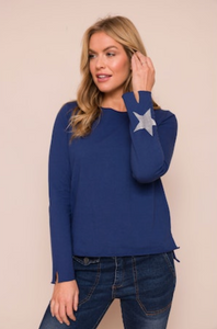 Jersey Long Sleeve Tee With Star Detail