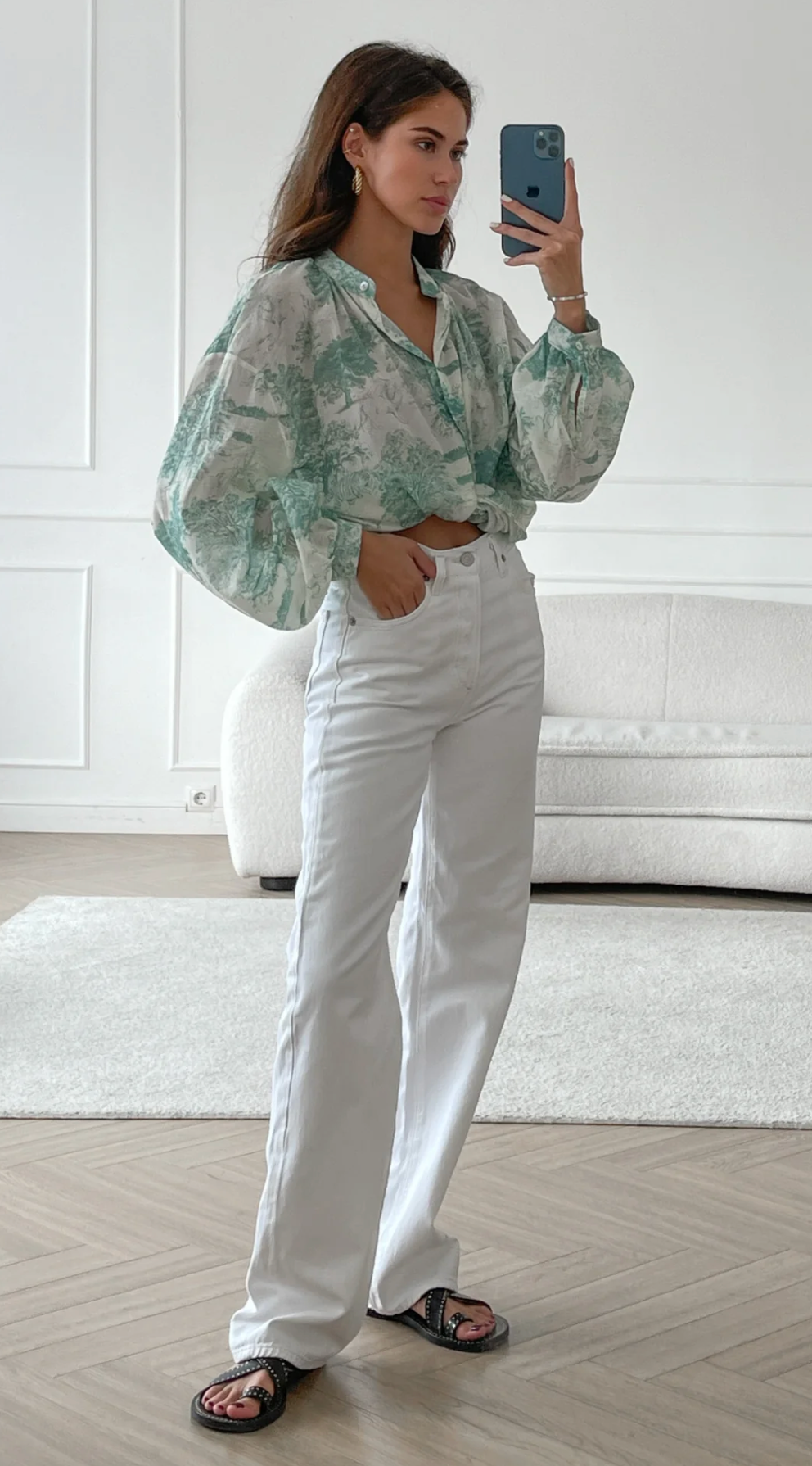 Toile Print Blouse