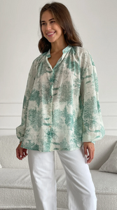 Toile Print Blouse