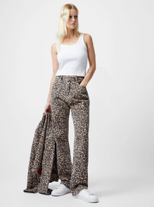 Charlie Leopard Print Denim Jeans