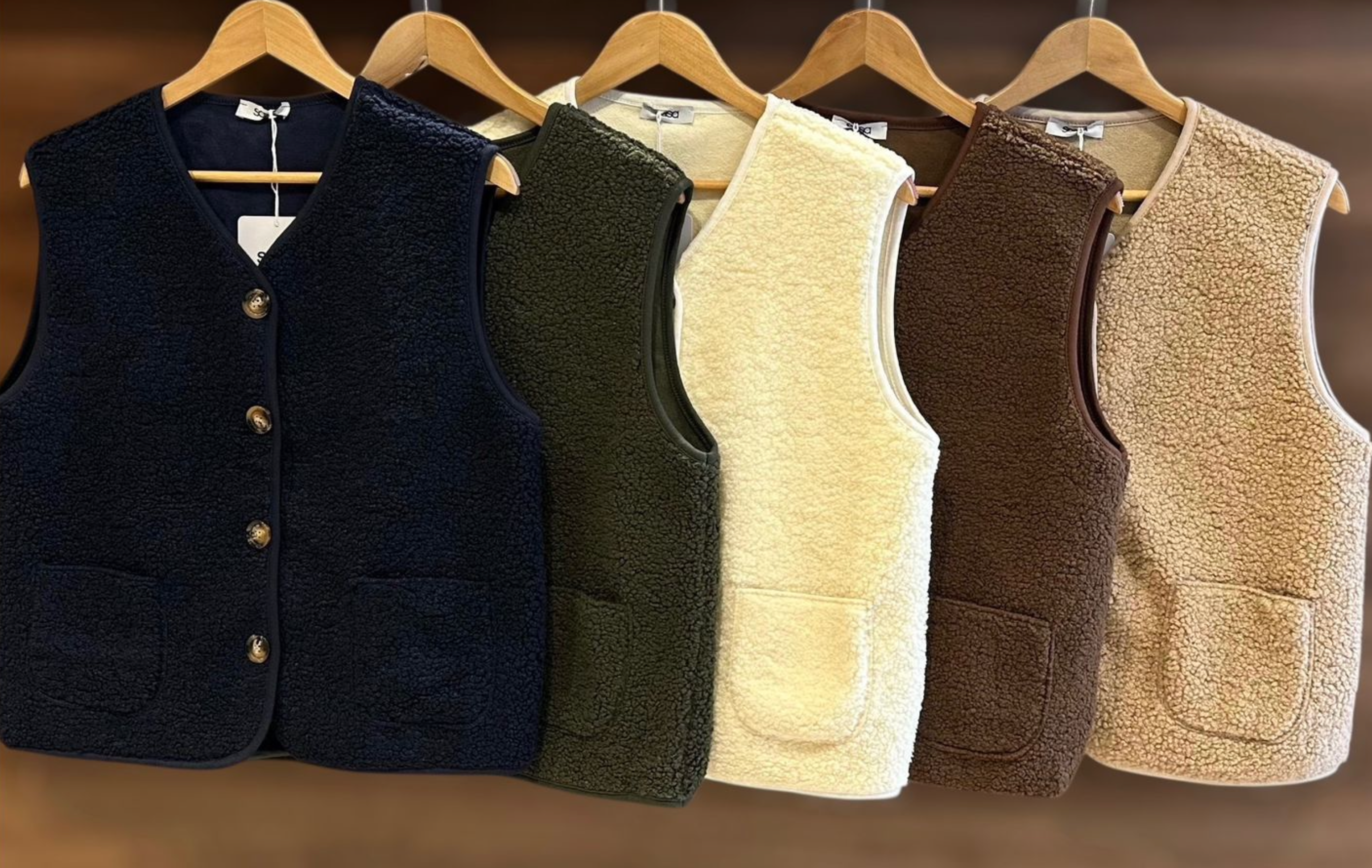 Borg Button Through Gilet