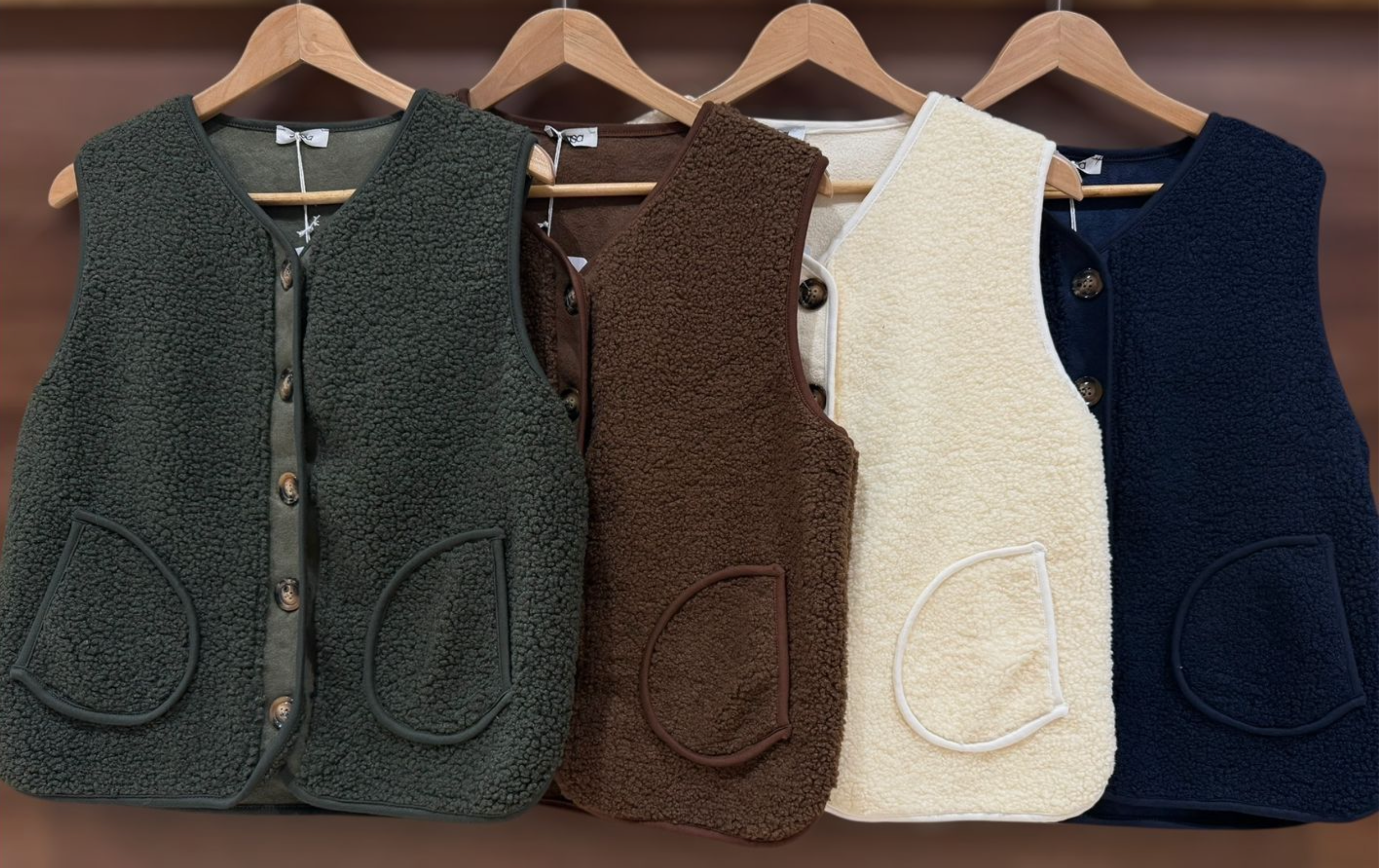 Borg Button Through Gilet