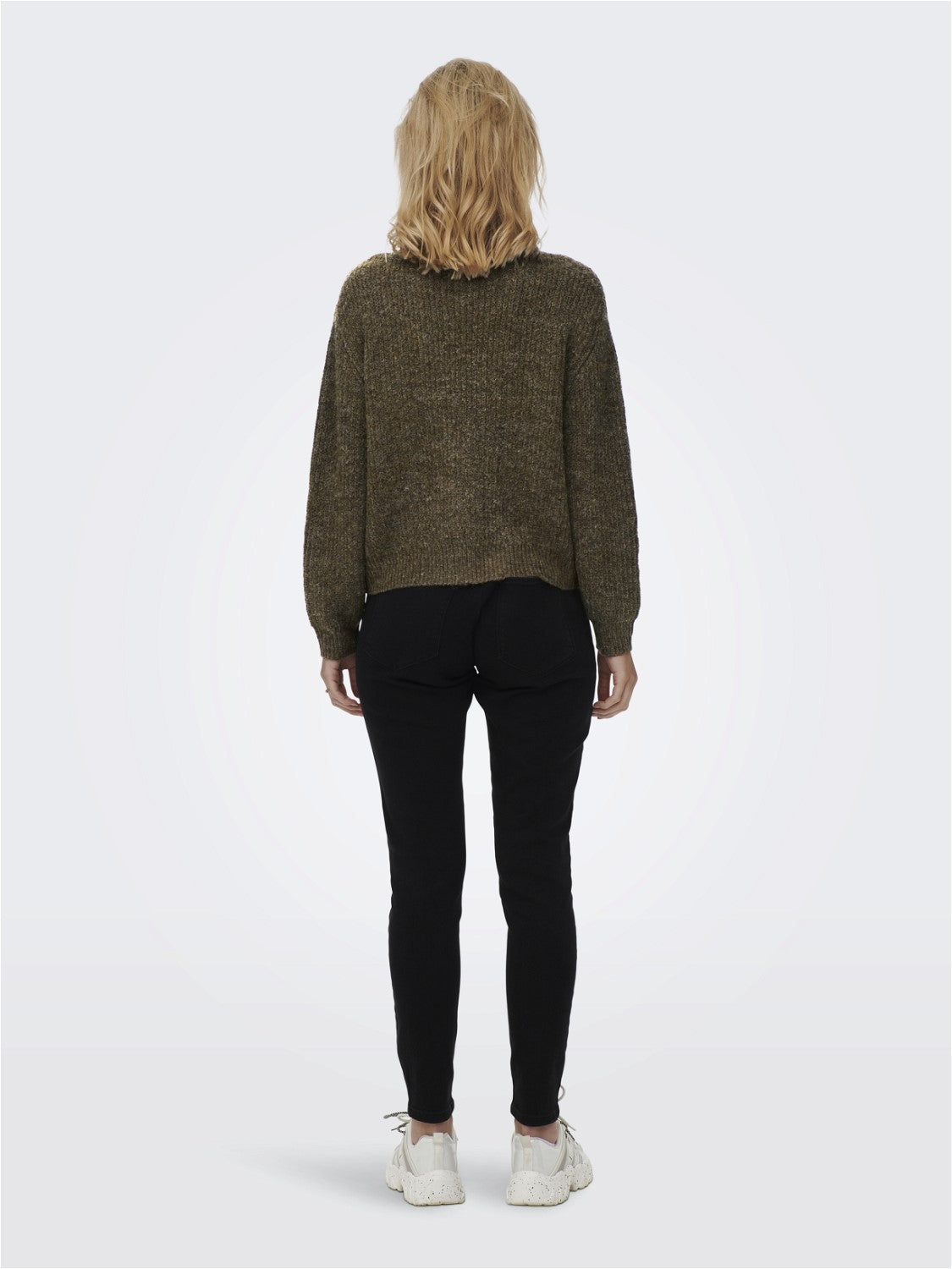 Knitted Long Sleeve Zip Pullover