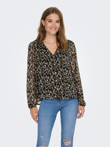 Long Sleeve V-Neck Blouse