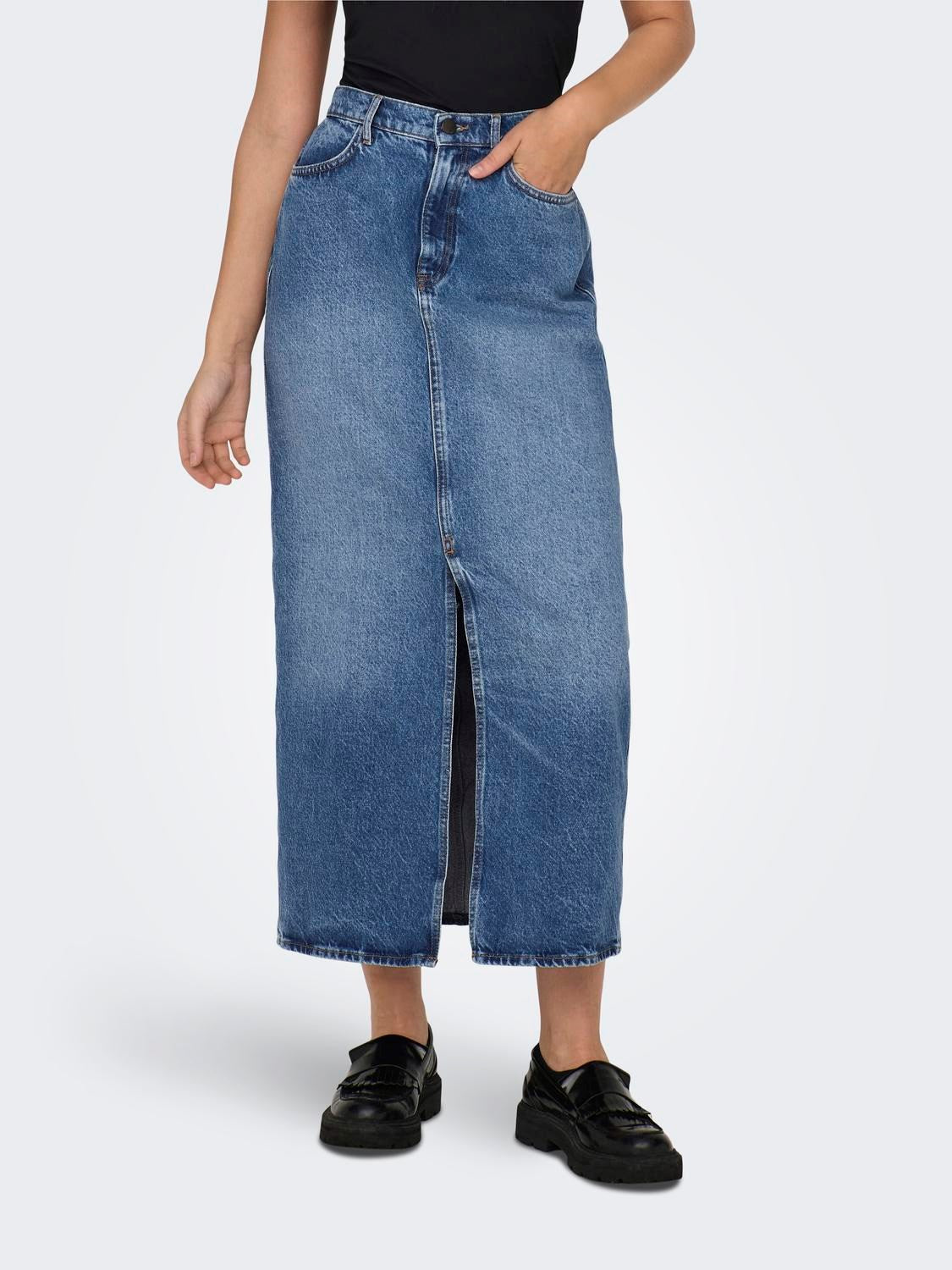 Long Denim Skirt