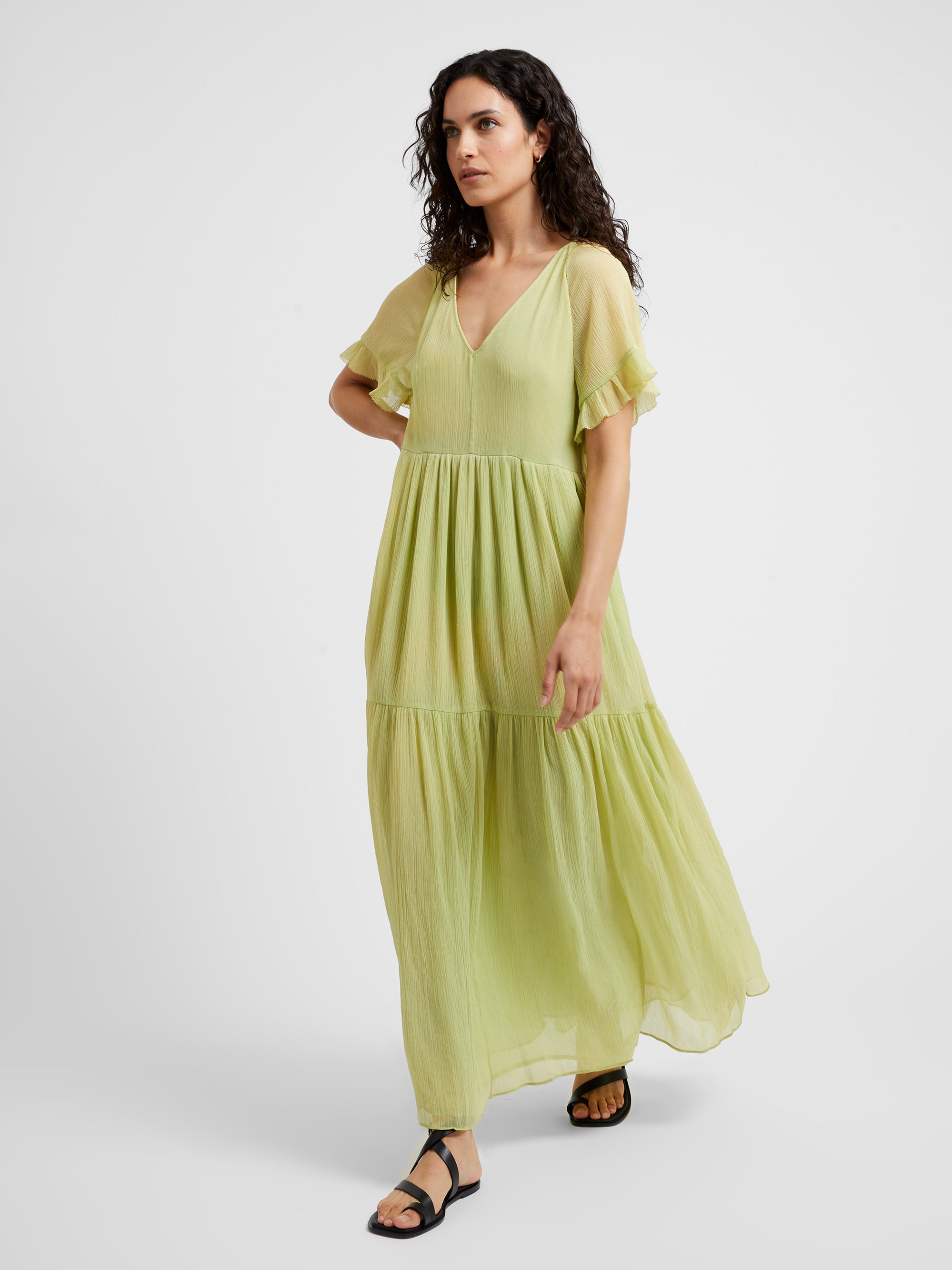 Gossamer Chiffon Tiered Maxi Dress