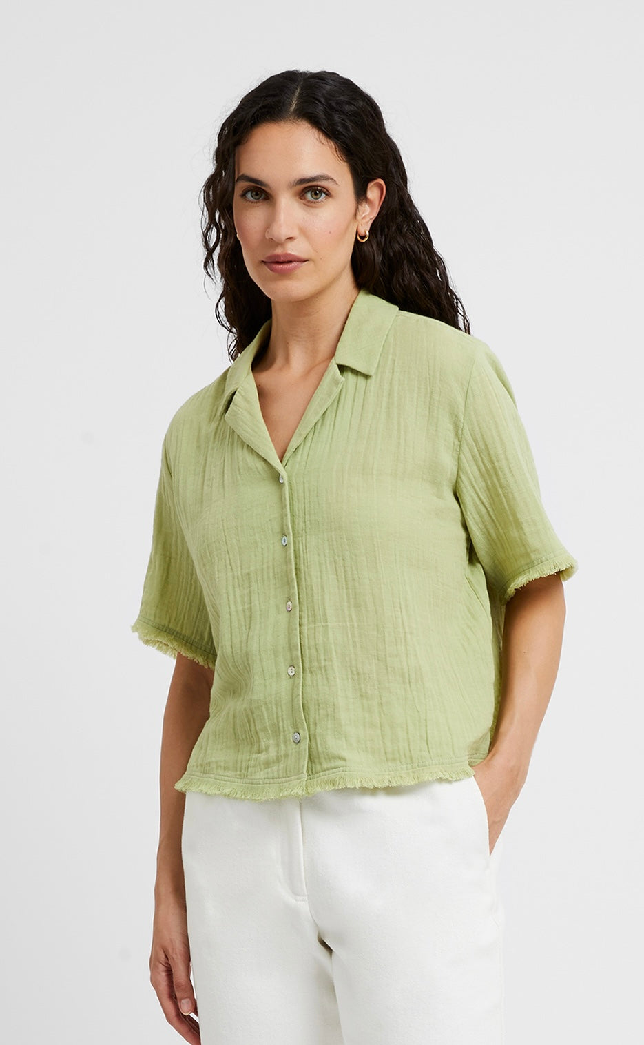 Fray Edge Detail Shirt