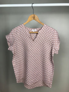 Polka Dot Linen Top