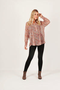 Printed Blouse With Elasticated Cuff