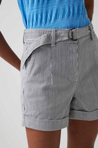 Cotton Micro Pinstripe Shorts