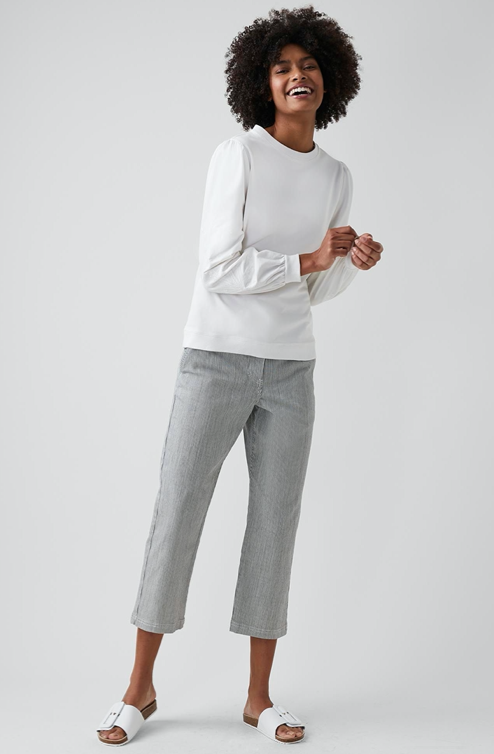 Cotton Micro Pinstripe Trousers