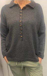 Cashmere Mix Button Sweater