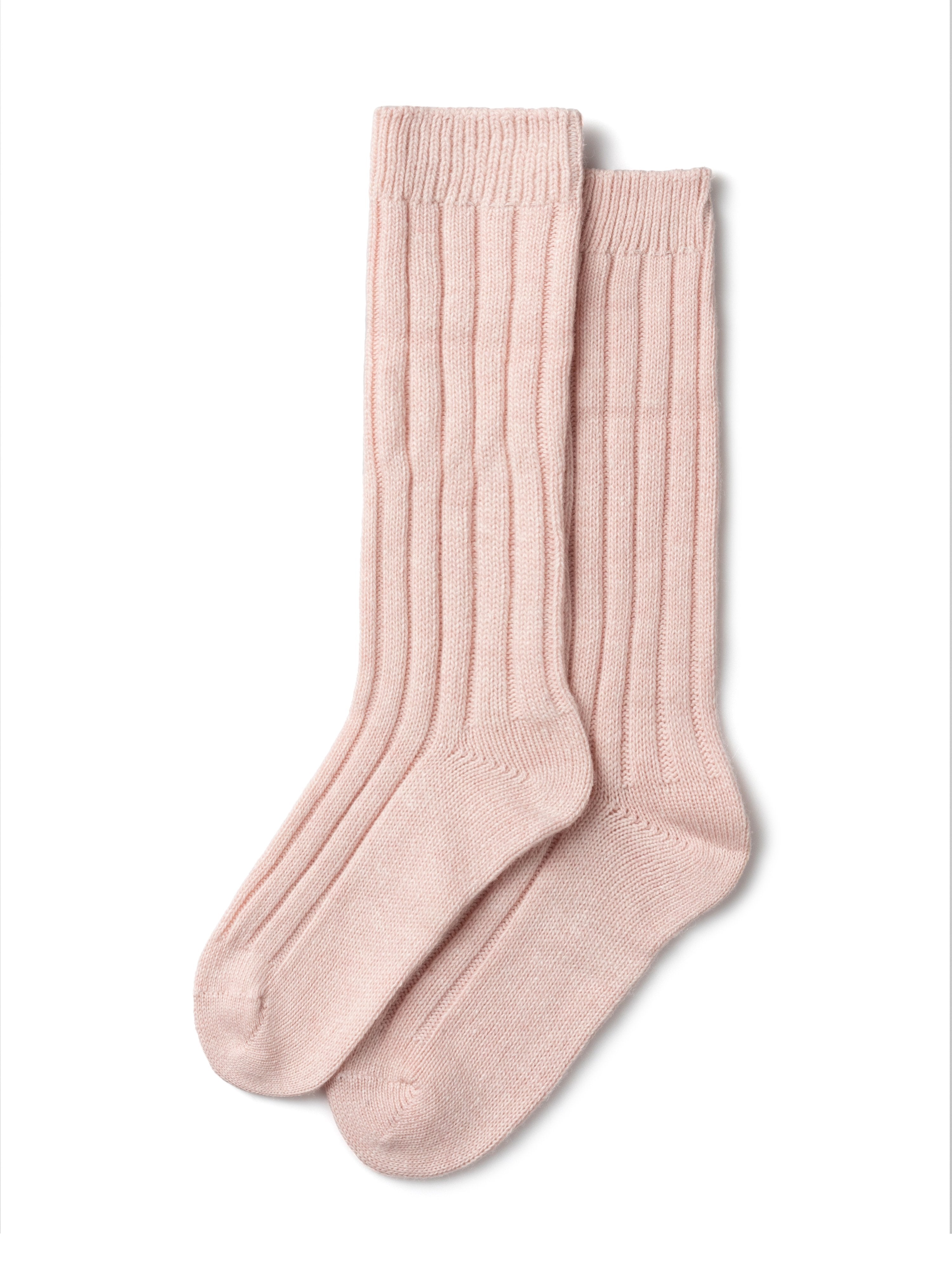 Cashmere Blend Lounge Socks - Soft Pink